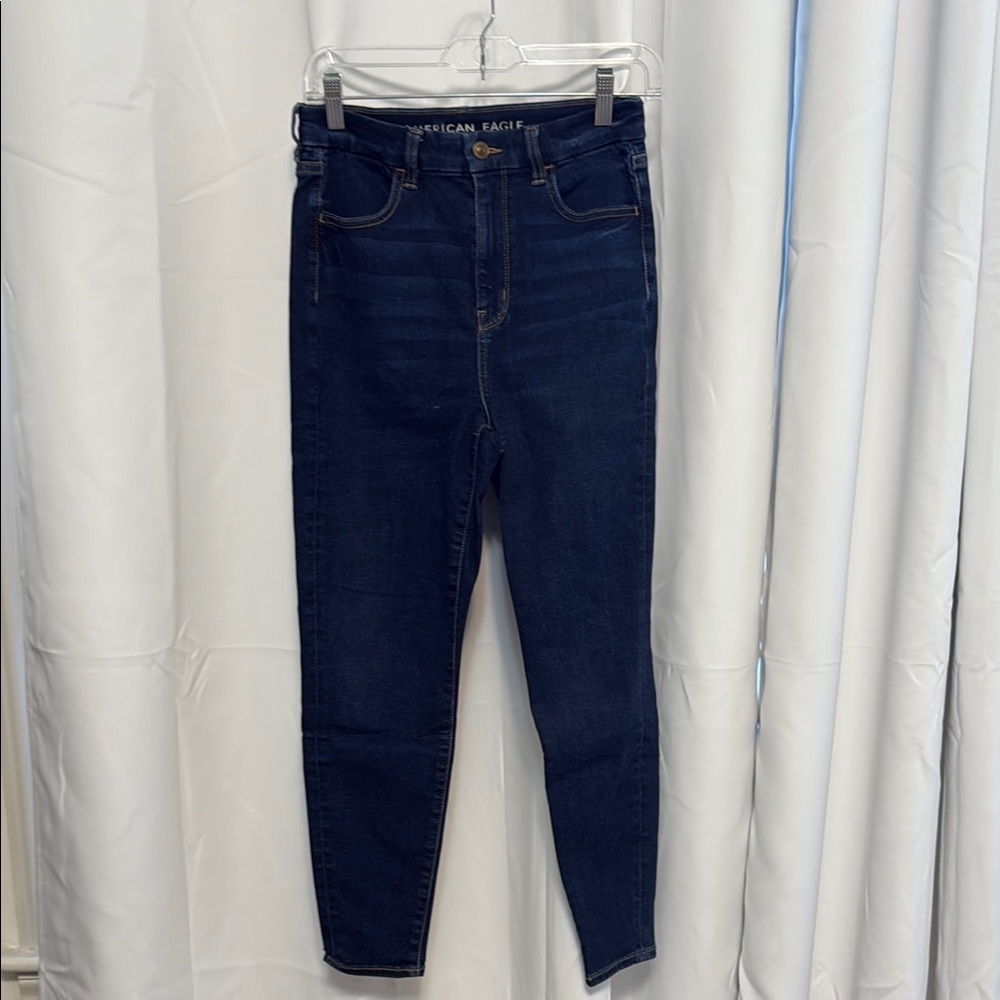American Eagle Outfitters Curvy Super High Rise Blue Jeggings